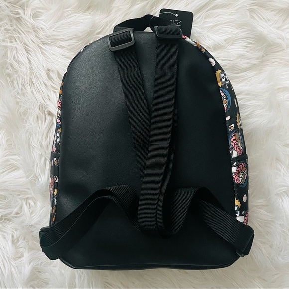 Bioworld Naruto Shippuden Ramen Ichiraku Noodle Bowl Black Mini Backpack Purse - Picture 3 of 5